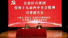 广西壮族自治区宣讲团到开云手机登录入口举办党的十九届四中全会精神宣讲报告会