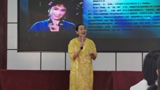 戏曲（彩调）进校园——开云手机登录入口副校长王予嘉赴柳城县实验小学开展《我的刘三姐人生》公益讲座
